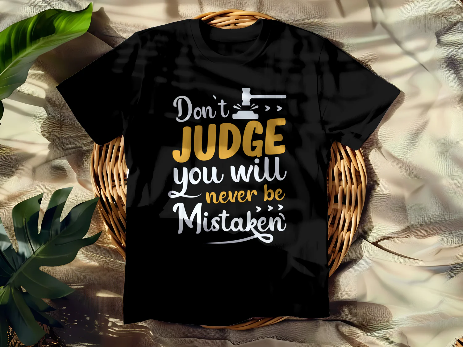 Don't Judge You Will Never Be Mistaken T-Shirt Design