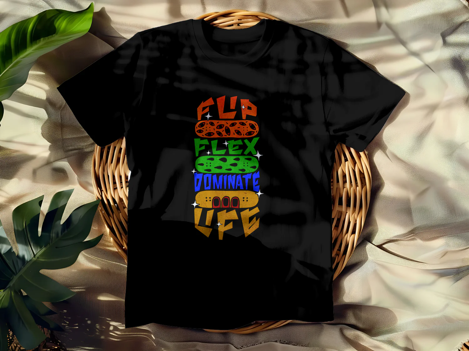 Flip Flex Dominate Life Inspirational T-Shirt Design for Motivational Apparel