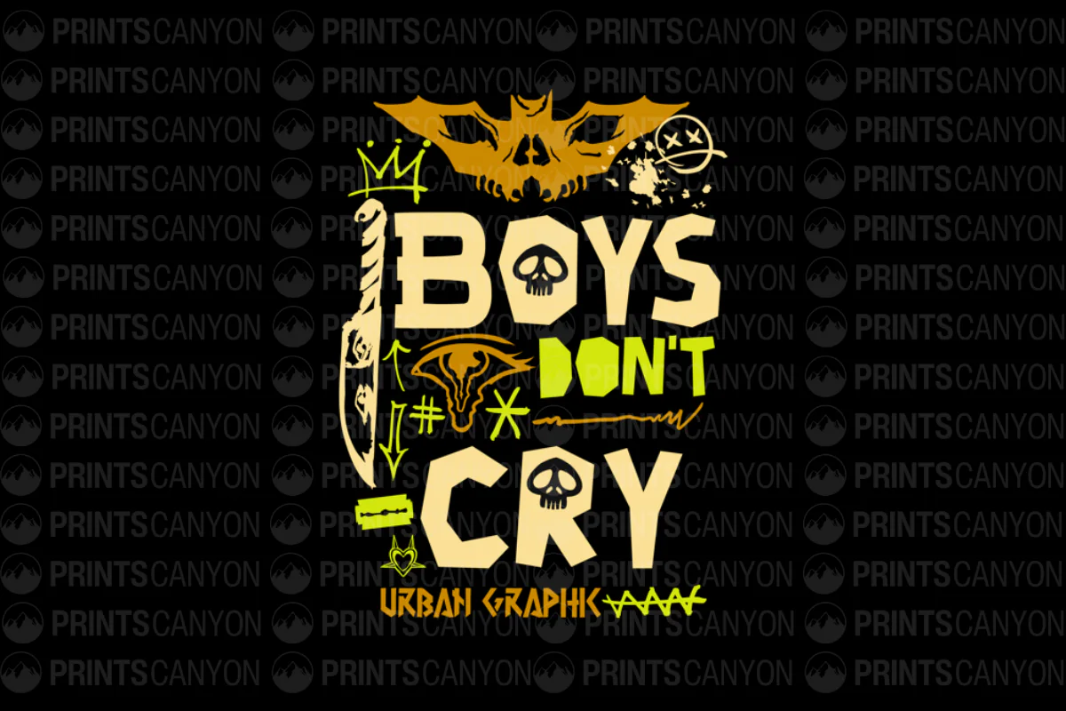 Boys Don't Cry Urban Graphic T-Shirt Design for Streetwear Fashion