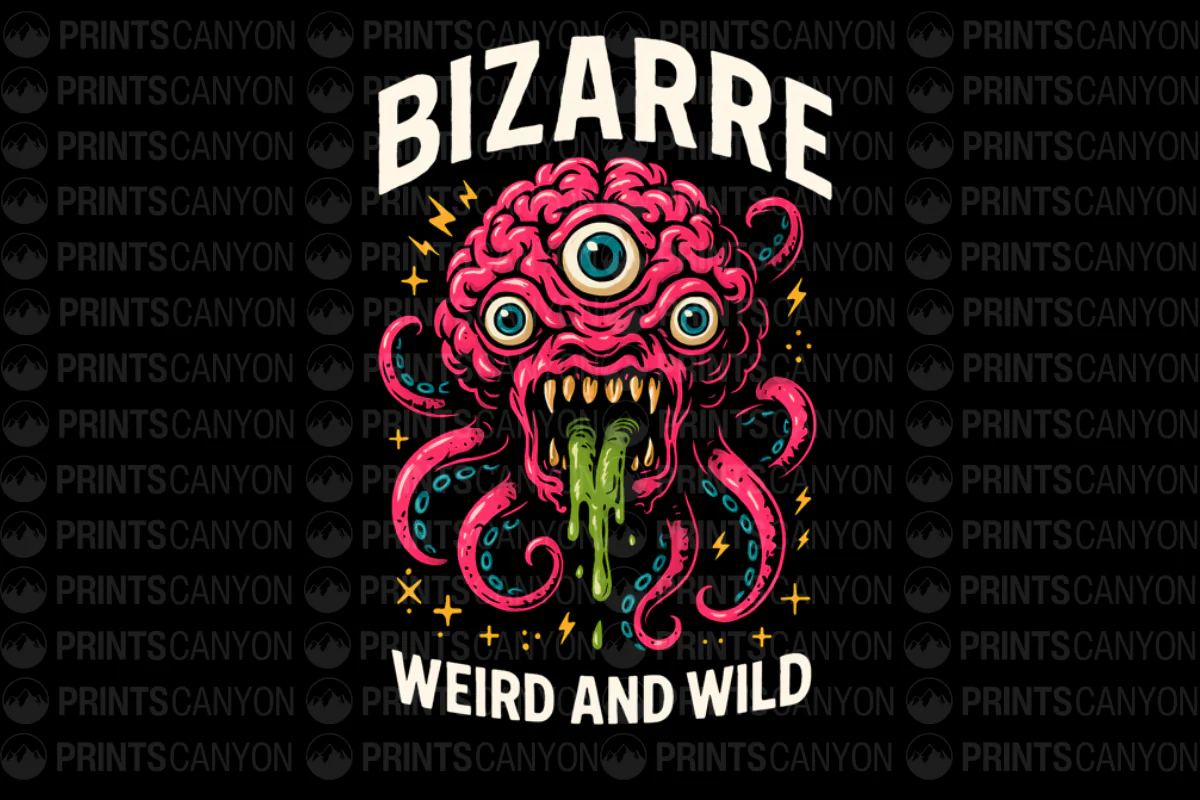 Bizarre Weird and Wild Monster T-Shirt Design