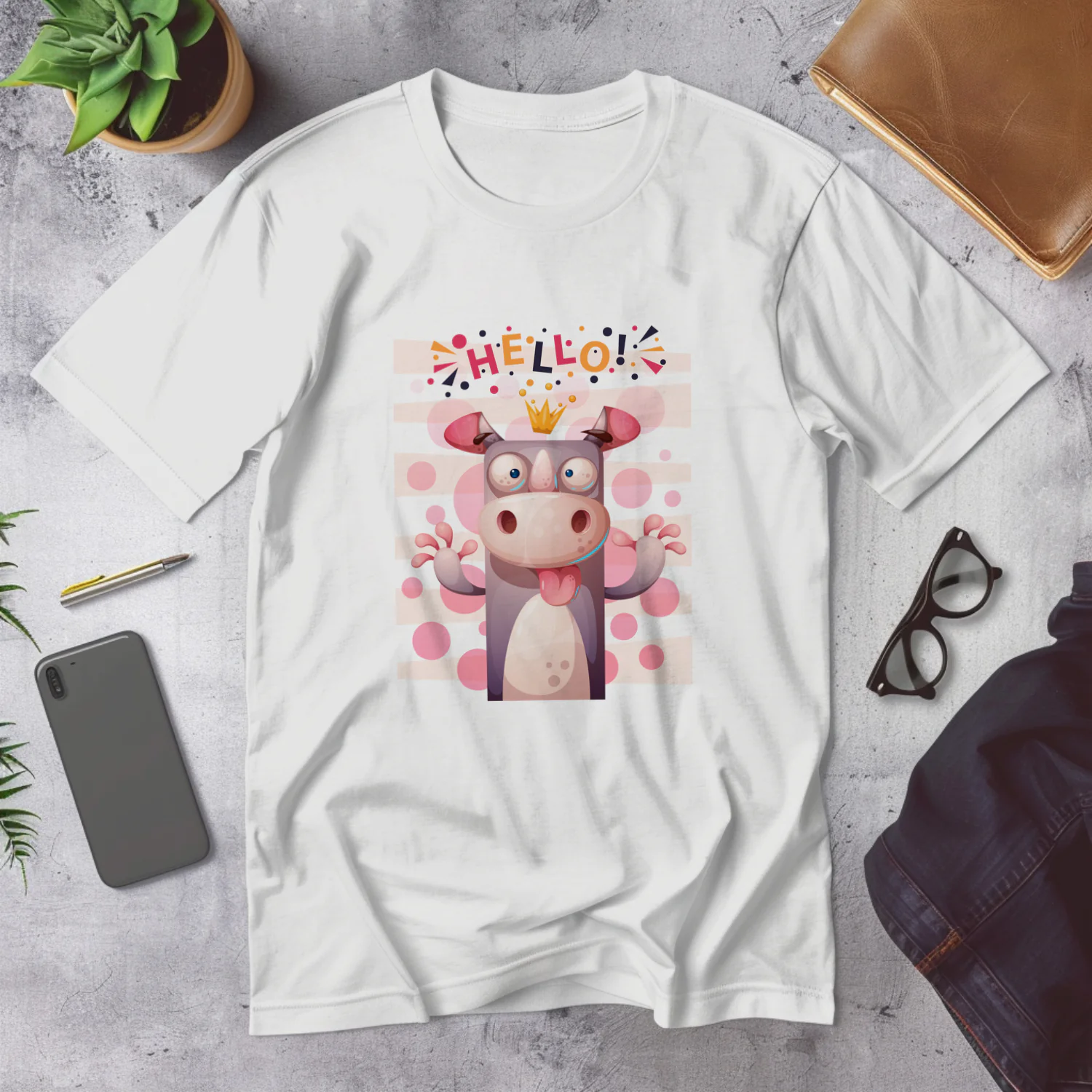 Playful Cartoon Cow Sayings - Perfect for Kids' Room Decor